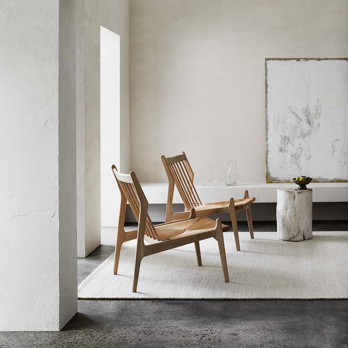 By Mölle Armadillo pompPompeii rug by By Mölle in ‘Ricotta’ – handmade, low-pile, 100% wool rug with timeless design for a warm, minimalist interioreii ricotta