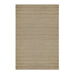 Trellis vloerkleed van Armadillo, handgeweven van een mix van wol en jute, met gelijkmatige strepen in kleurcombinaties zoals Natural & White, Natural & Bison en Natural & Sandstone, een eigentijdse interpretatie van traditionele Marokkaanse Tuareg-ontwerpen.