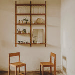 Frama Shelf Library double section natural oak and the Chair 01