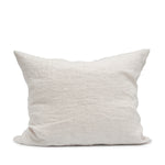Linen Pillow Case Alabaster by By Mölle – 100% pre-washed European linen with a chambray weave of creamy beige and off-white yarns, featuring a soft, neutral shade with pale pink undertones, envelope closure on the back.