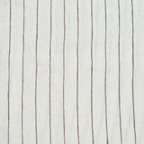 By Mölle linen fabric sample cocoa stripe