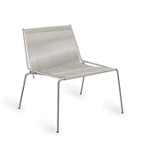 Noel Lounge Chair by Thorup Copenhagen with a raw steel frame and soft wool upholstery, showcasing a minimalist design with natural, tactile materials.