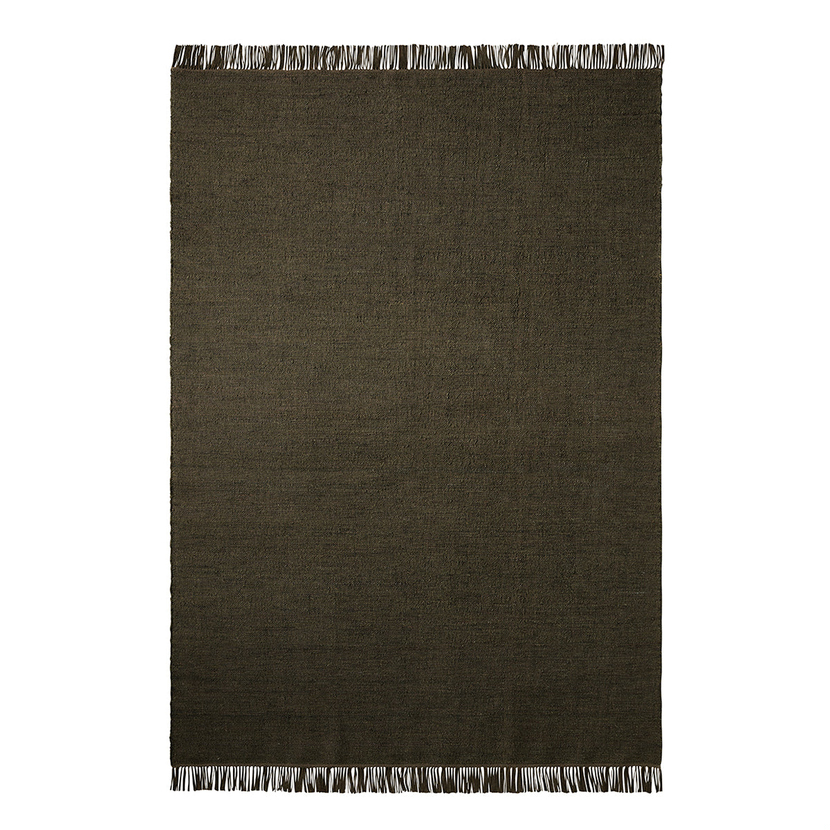 Willow Rug by Armadillo, handwoven with a linen warp and a wool-jute weft, available in earthy tones like mustard, cumin, cypress, and eggshell, offering a light, low-profile design that combines comfort and style.