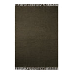 Willow Rug by Armadillo, handwoven with a linen warp and a wool-jute weft, available in earthy tones like mustard, cumin, cypress, and eggshell, offering a light, low-profile design that combines comfort and style.