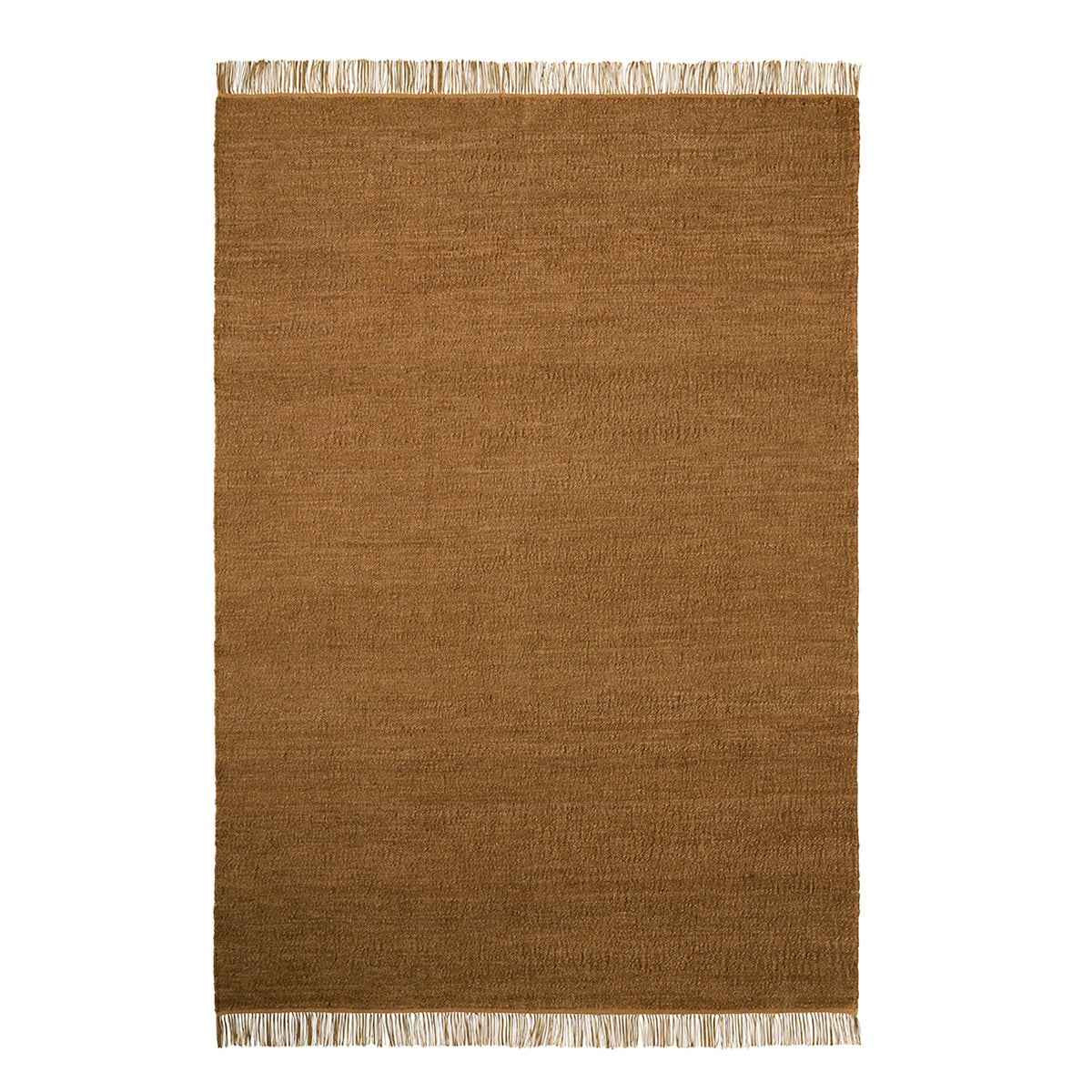 Willow Rug by Armadillo, handwoven with a linen warp and a wool-jute weft, available in earthy tones like mustard, cumin, cypress, and eggshell, offering a light, low-profile design that combines comfort and style.