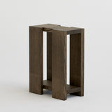Etagére side table in solid oak with dovetail joint detail, modular and handcrafted in Denmark.
