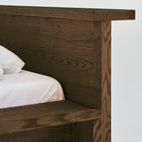 Hem bed frame in solid red oak with Scandinavian design, handcrafted in Denmark