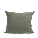 Olijfgroen linnen pillow case