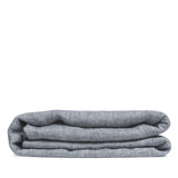 Cloudy blue linnen bedlaken