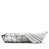 Linen tea towel pure white