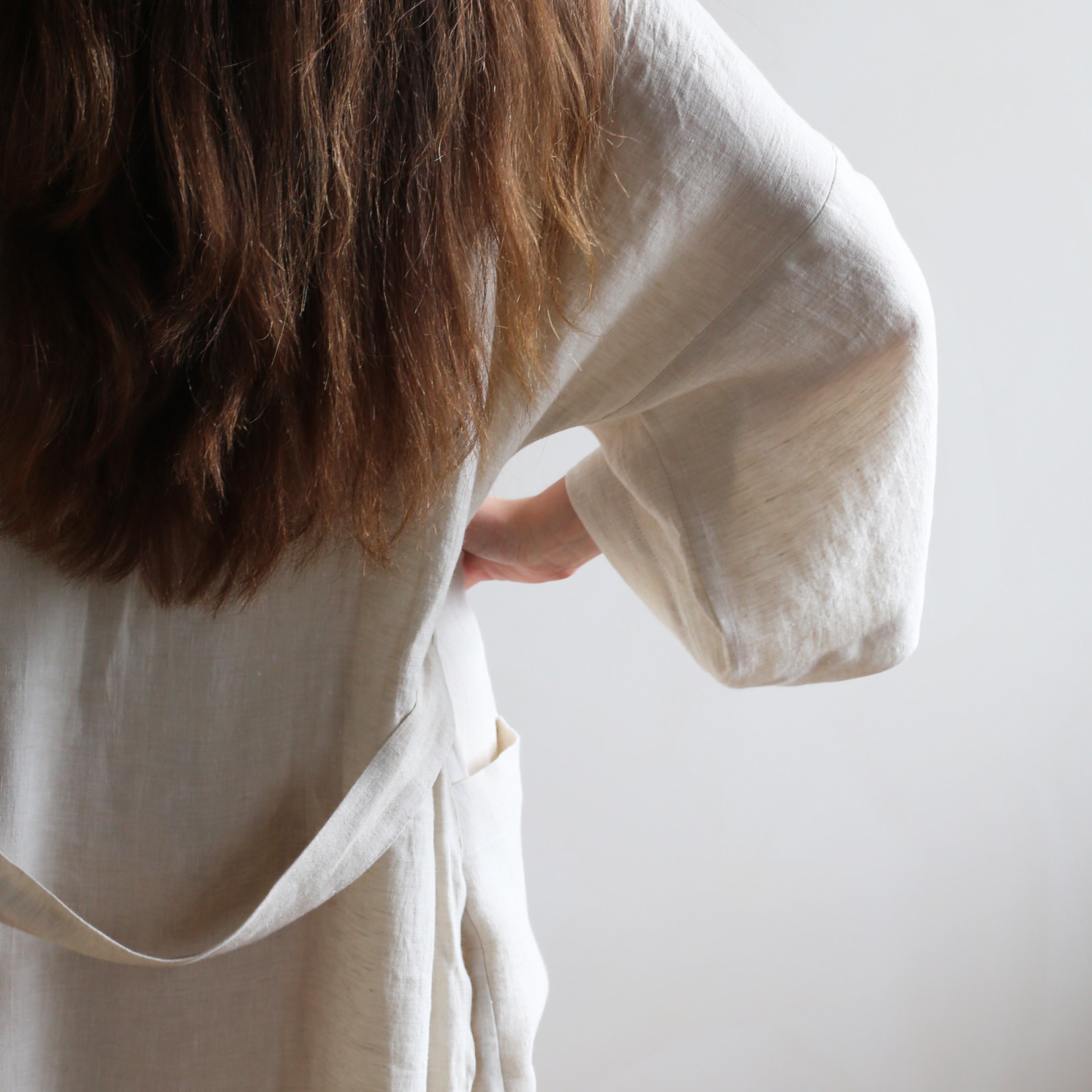 linnen kimono sea shell