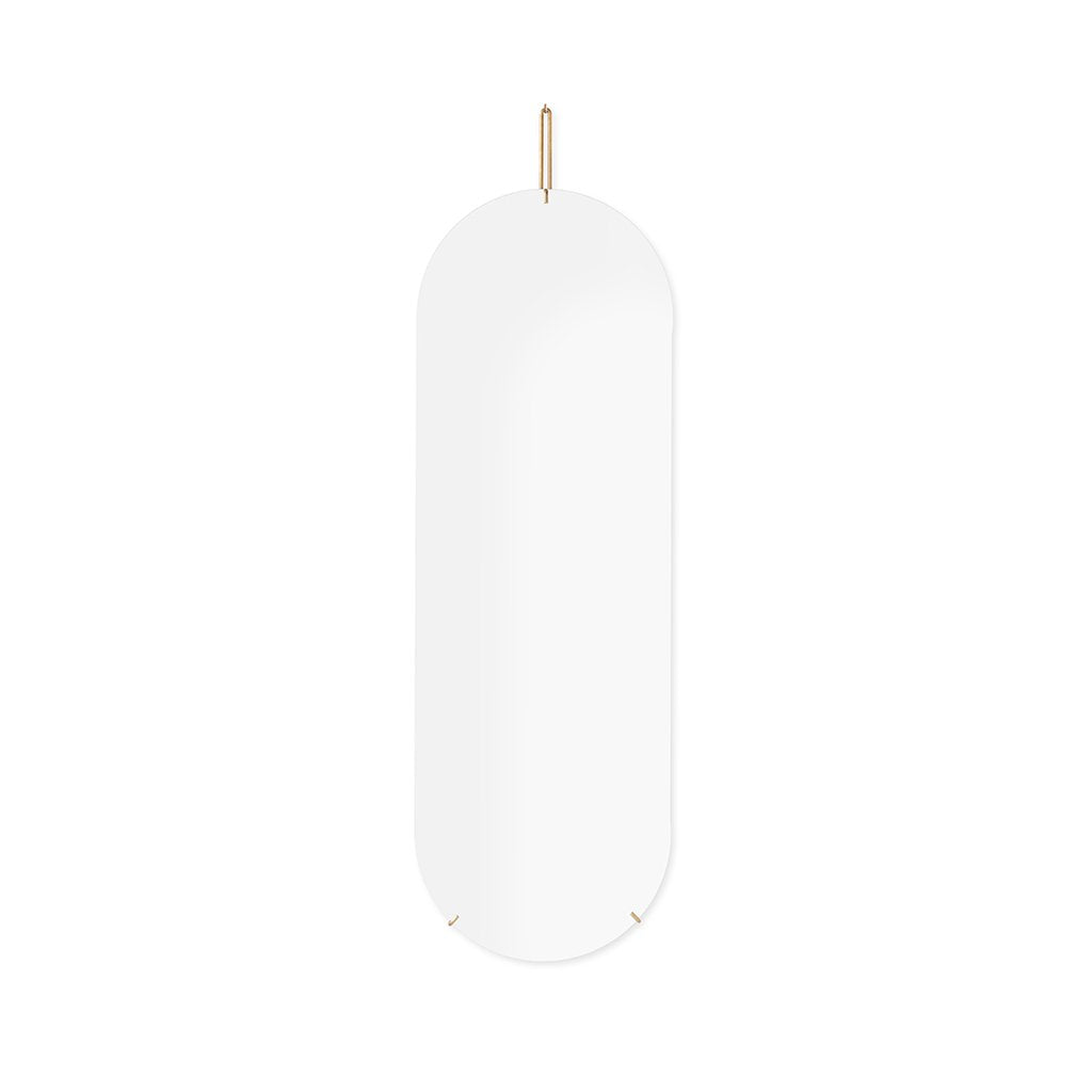 Moebe tall wall mirror brass