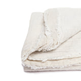 Linen tablecloth sea shell fringe