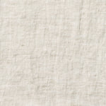 By Mölle's Sea Shell linen, crafted from 100% pre-washed European flax linen, features a soft beige and off-white chambray weave. This breathable and hypoallergenic fabric offers comfort year-round. Handmade in the Netherlands with respect for the earth.