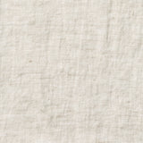 By Mölle's Sea Shell linen, crafted from 100% pre-washed European flax linen, features a soft beige and off-white chambray weave. This breathable and hypoallergenic fabric offers comfort year-round. Handmade in the Netherlands with respect for the earth.