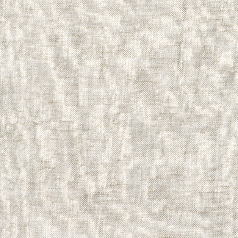 By Mölle's Sea Shell linen, crafted from 100% pre-washed European flax linen, features a soft beige and off-white chambray weave. This breathable and hypoallergenic fabric offers comfort year-round. Handmade in the Netherlands with respect for the earth.
