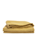 Geel linnen bedlaken