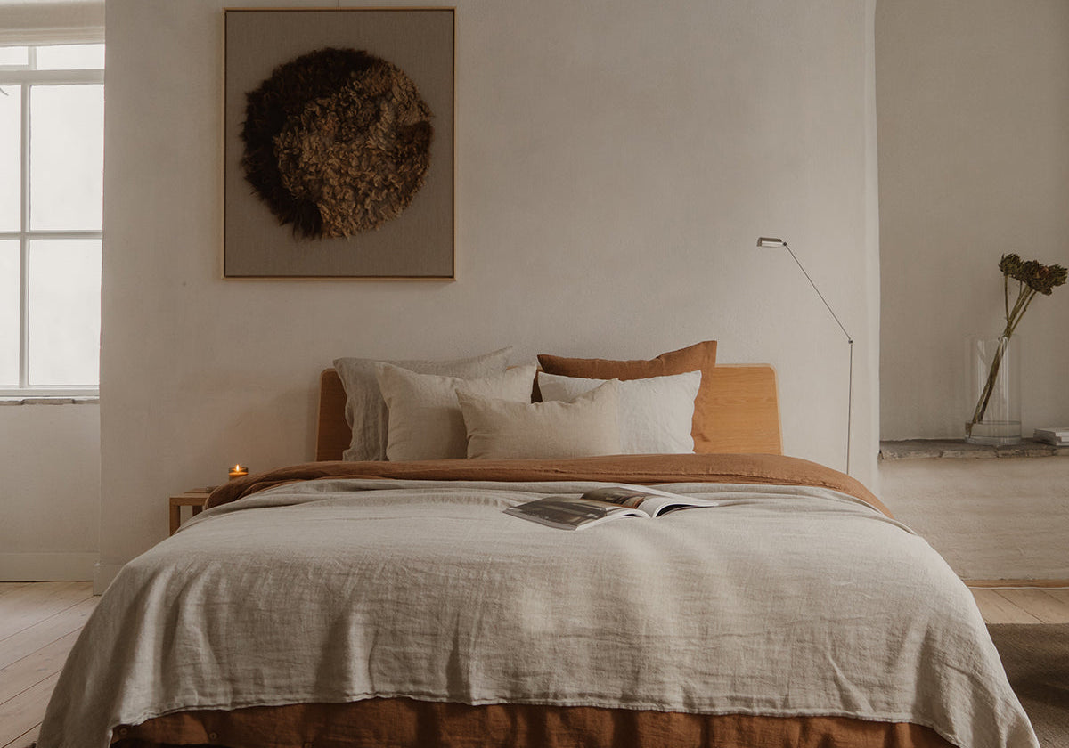 By Mölle linnen beddengoed inspiratie in de kleur cinnamon