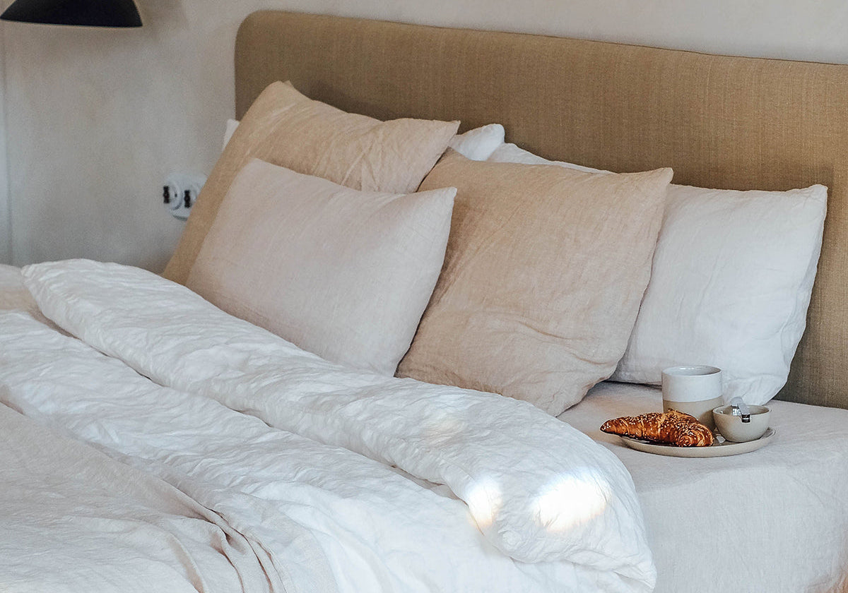 Warm white linen