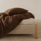 Linen duvet cover cocoa