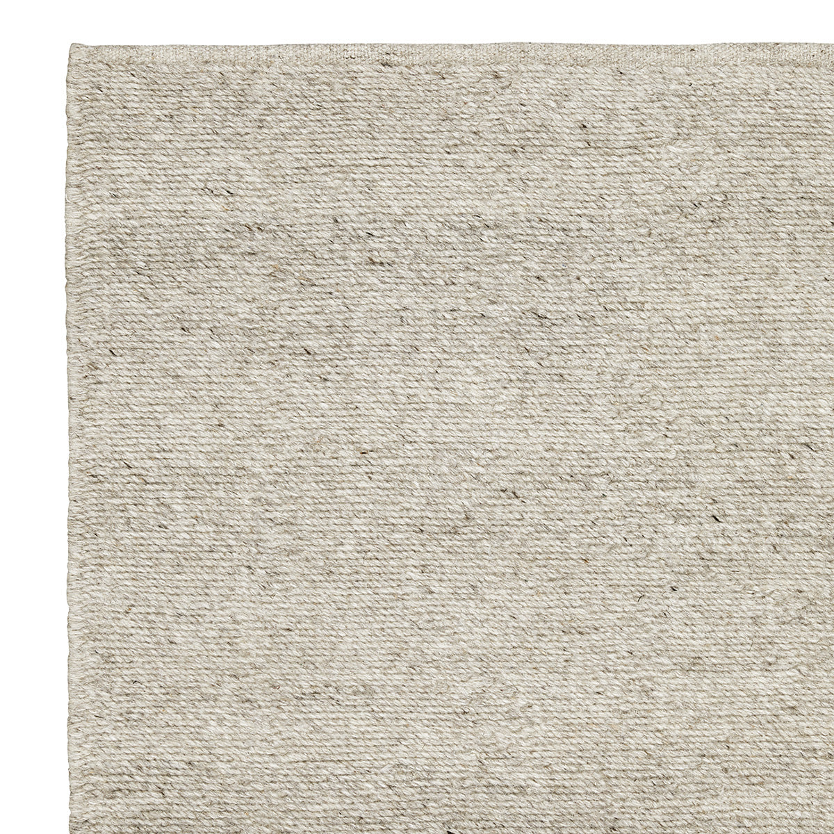 Close-up van de textuur van het Aspen vloerkleed met lineaire soumak-weving