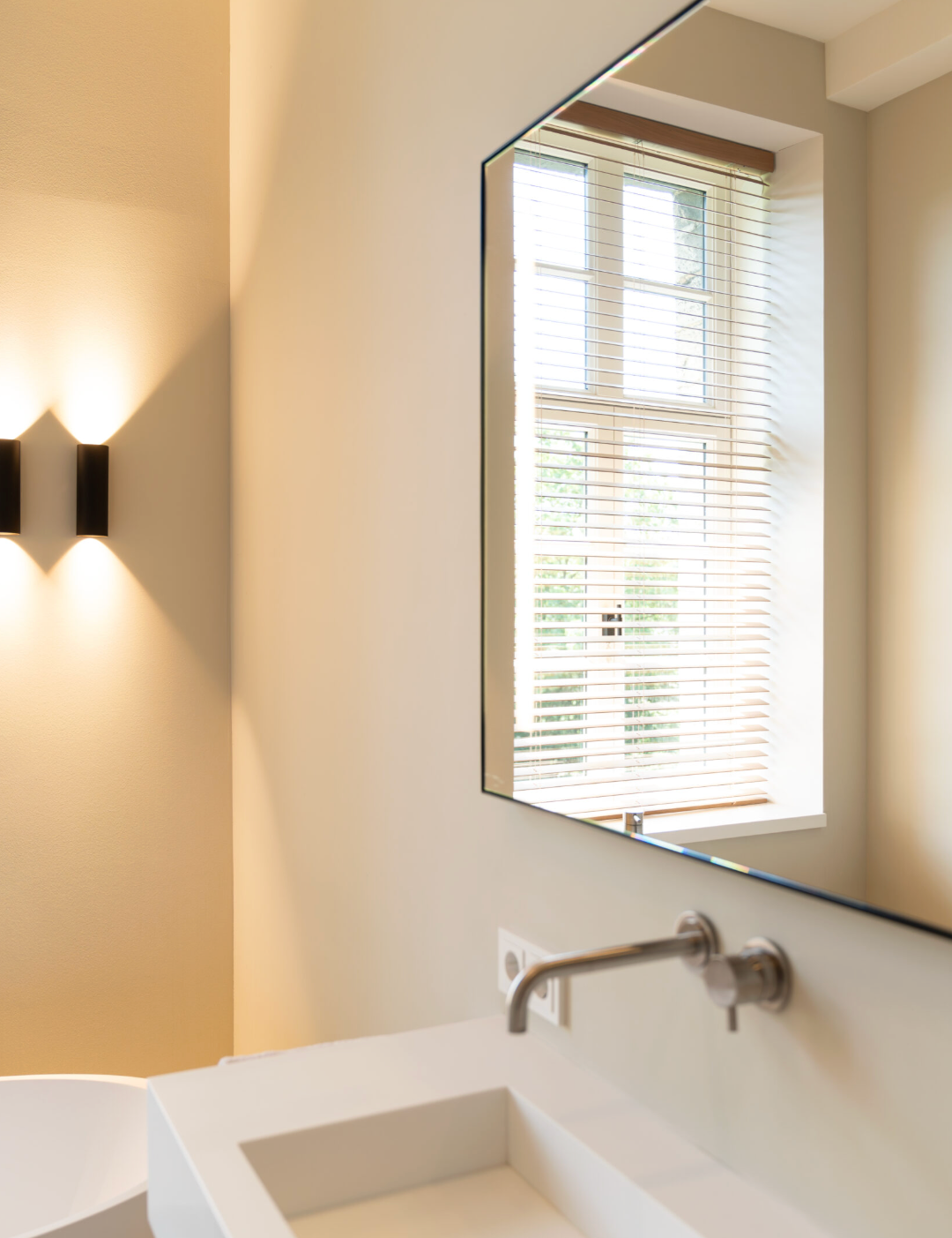 bamboe blind in de kleur oak