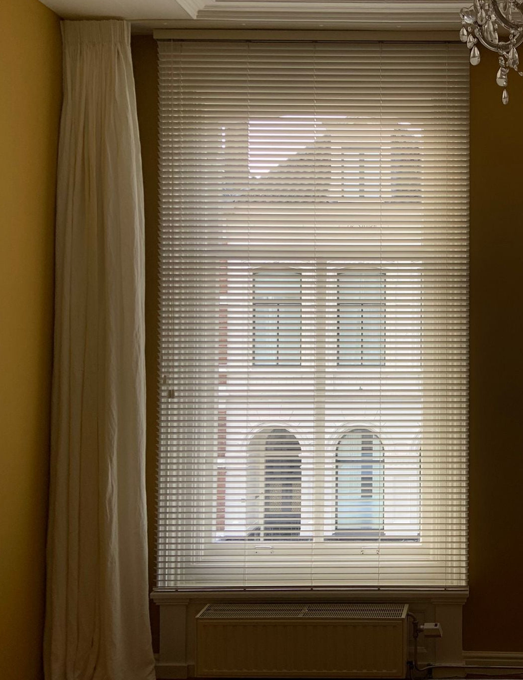 bamboe blind in de kleur white