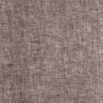 A close-up of a woven fabric texture in a warm plum-brown color, showing the detailed linen weave pattern.