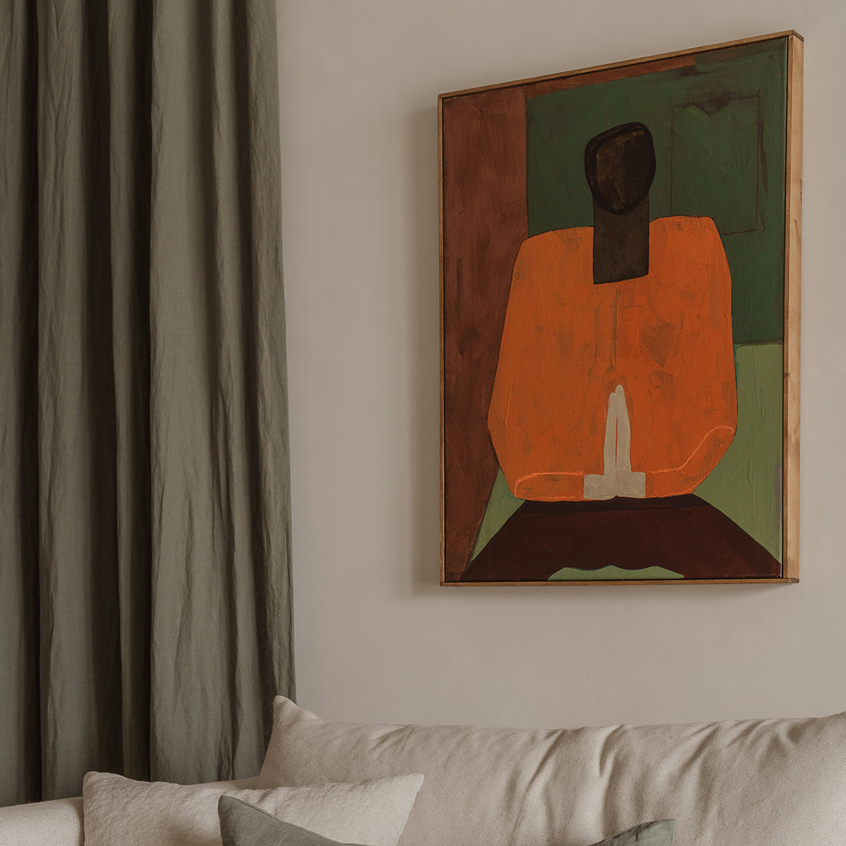 Kunstwerk Zenkamer van Melanie Calis, acryl op linnen