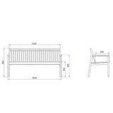M11 Garden bench 3 persons