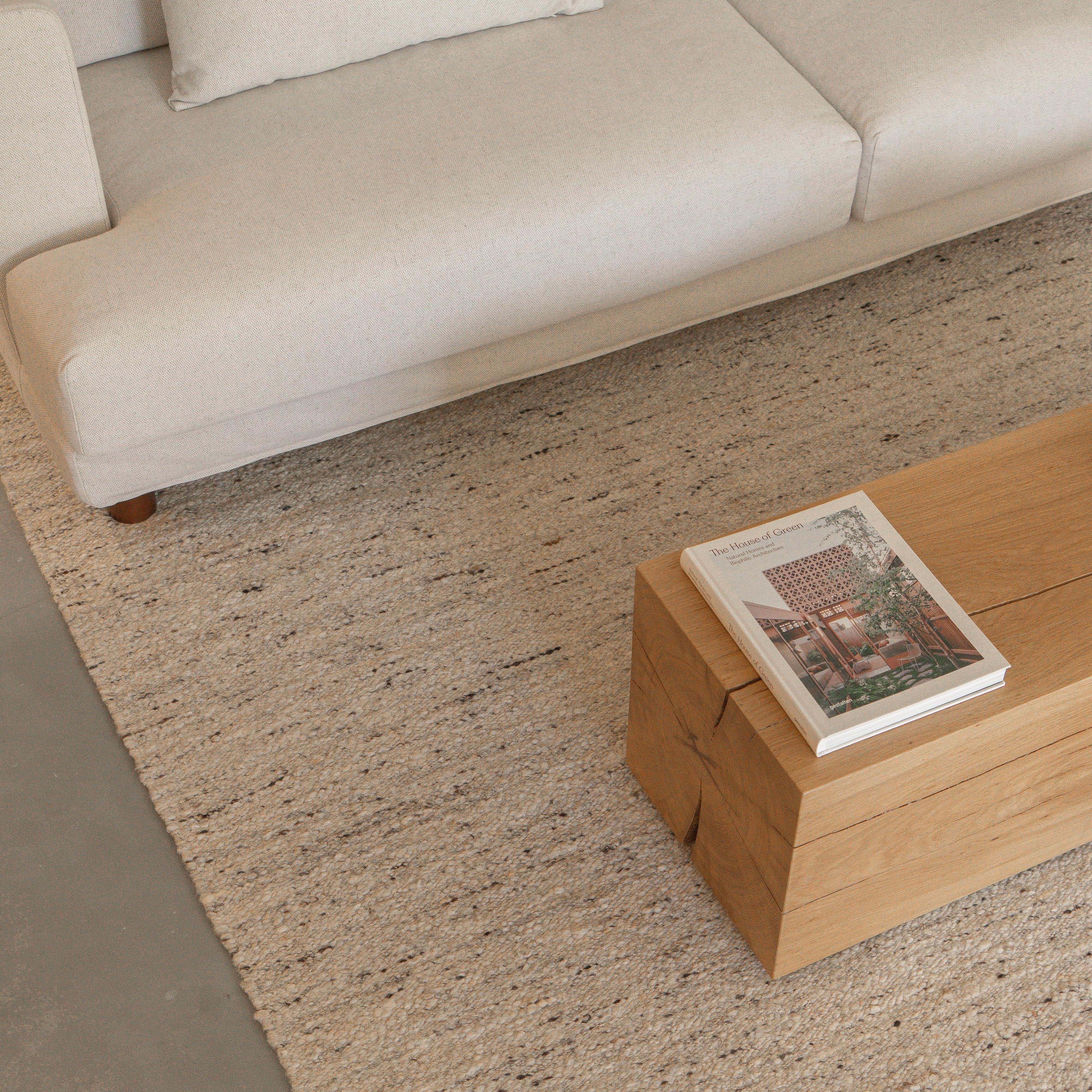 plat geweven vloerkleed van pure wol