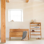 A Line Storage Bench van het Deense design merk Form & Refine in de kleur oak