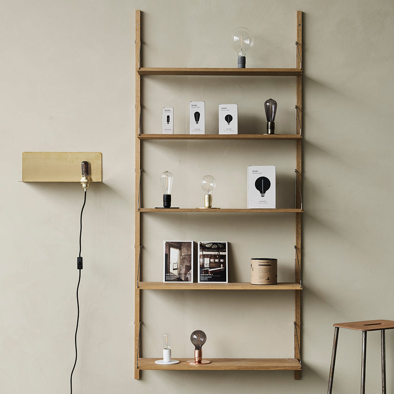 Frama Shelf Library collection with lighting