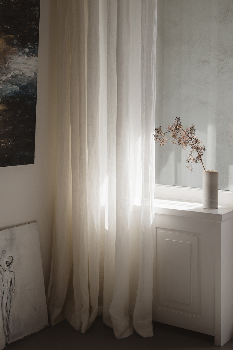 By Mölle linen curtains warm white