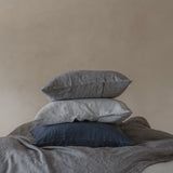 Linen pillow case cloudy blue