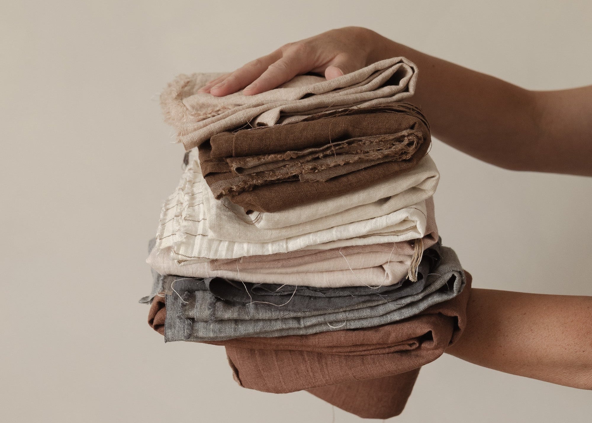 linen fabric offcuts from By Mölle