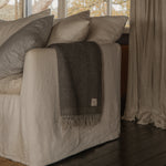 By Mölle wollen plaid donkergrijs