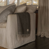 By Mölle wollen plaid donkergrijs