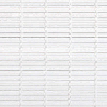 vouwgordijn van geweven hout in de kleur white