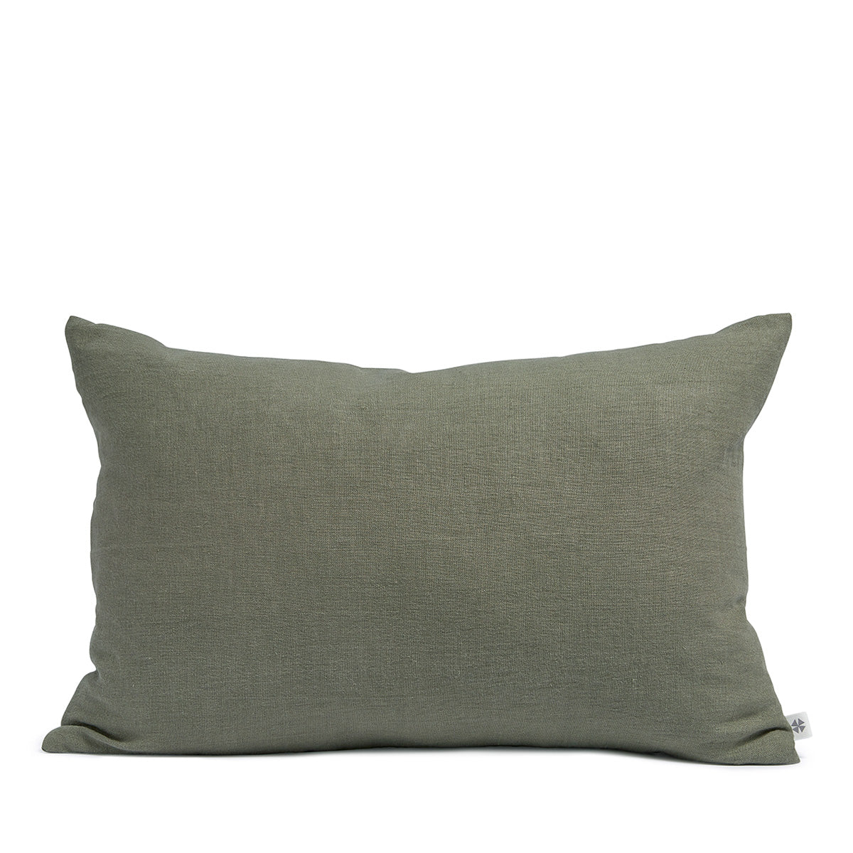 olive linen cushion