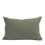 olive linen cushion