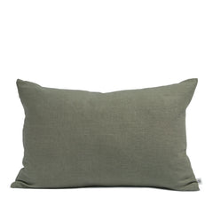 olive linen cushion