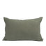 olive linen cushion