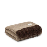 Merino wool throw brown
