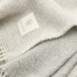 Merino wool throw light grey
