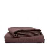 Linen flat sheet plum