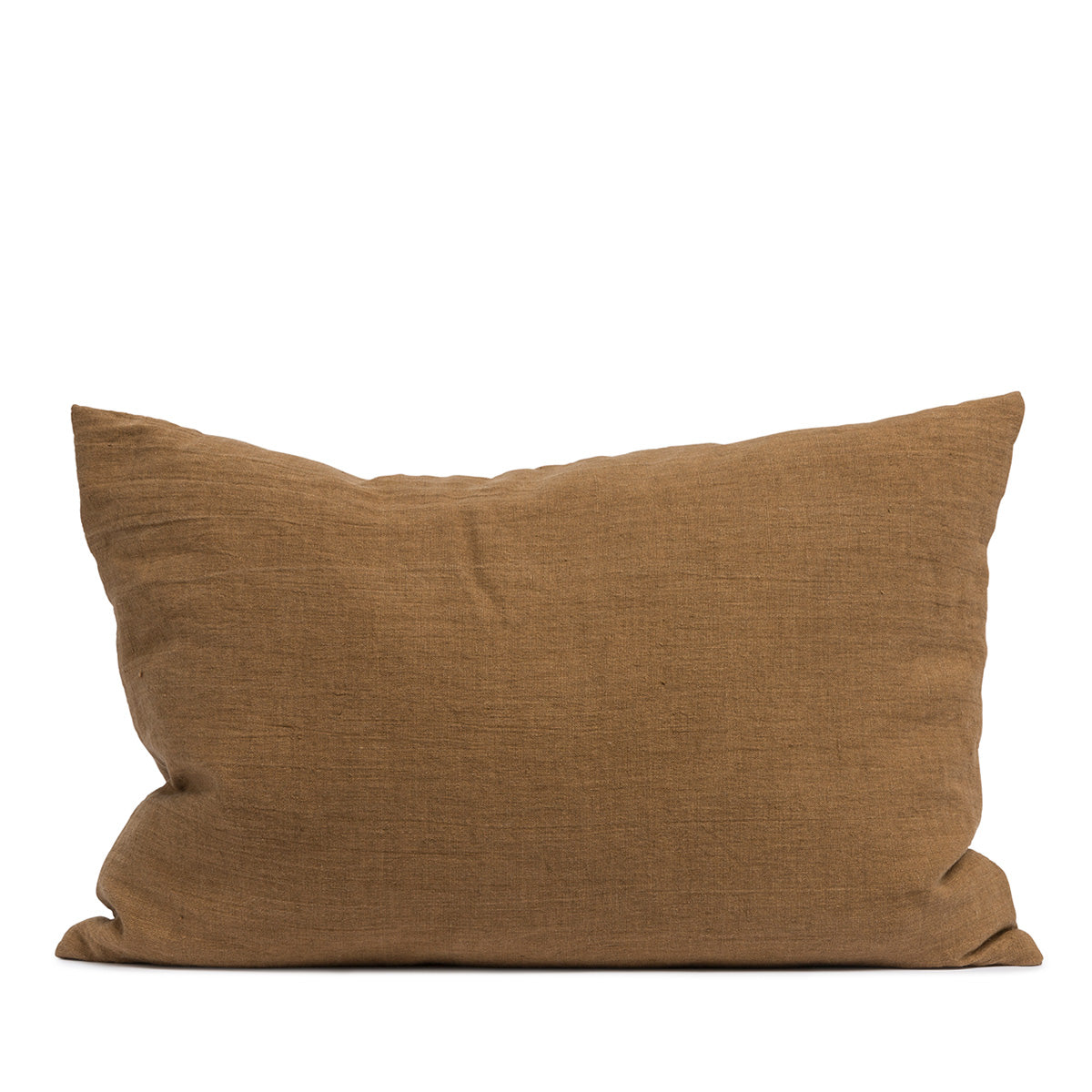 linen cushion cinnamon