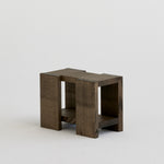 Etagére side table in solid oak with dovetail joint detail, modular and handcrafted in Denmark.