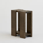 Etagére side table in solid oak with dovetail joint detail, modular and handcrafted in Denmark.