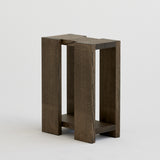Etagére side table in solid oak with dovetail joint detail, modular and handcrafted in Denmark.